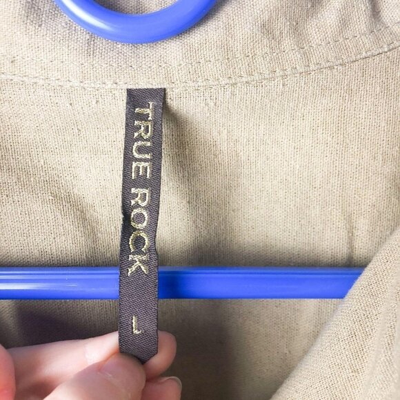 True Rock Khaki Button Down Shirt - Picture 5 of 9